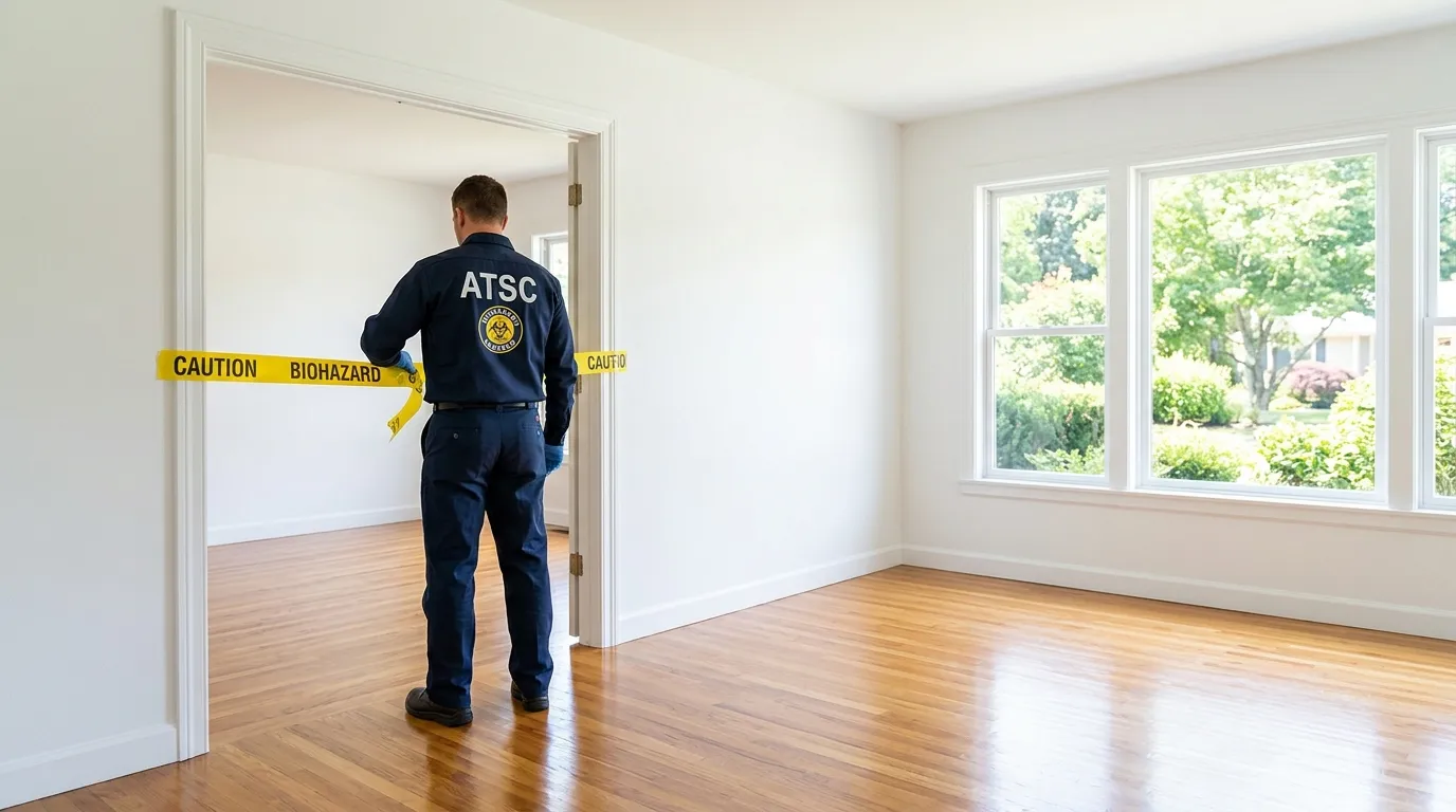 Certified biohazard cleanup crew performing Trauma Scene Cleanup in Lake Hiawatha